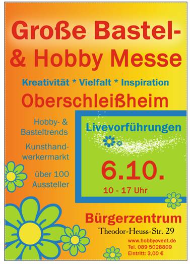 Große Bastel & Hobby Messe in Oberschleißheim 2020