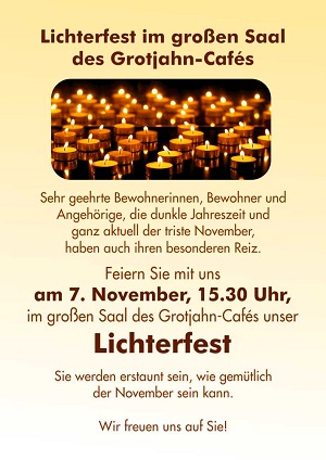 Lichterfest im Grotjahn-Café